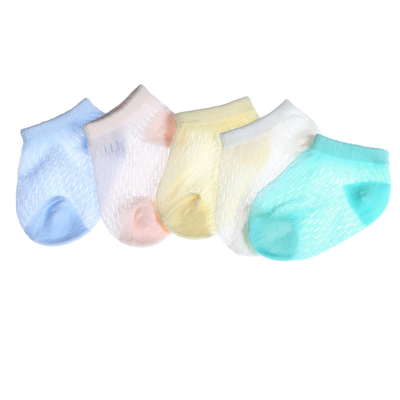 婴儿袜子夏季薄款网眼棉短袜宝宝新生儿0-1岁小童女童船袜0-3个月