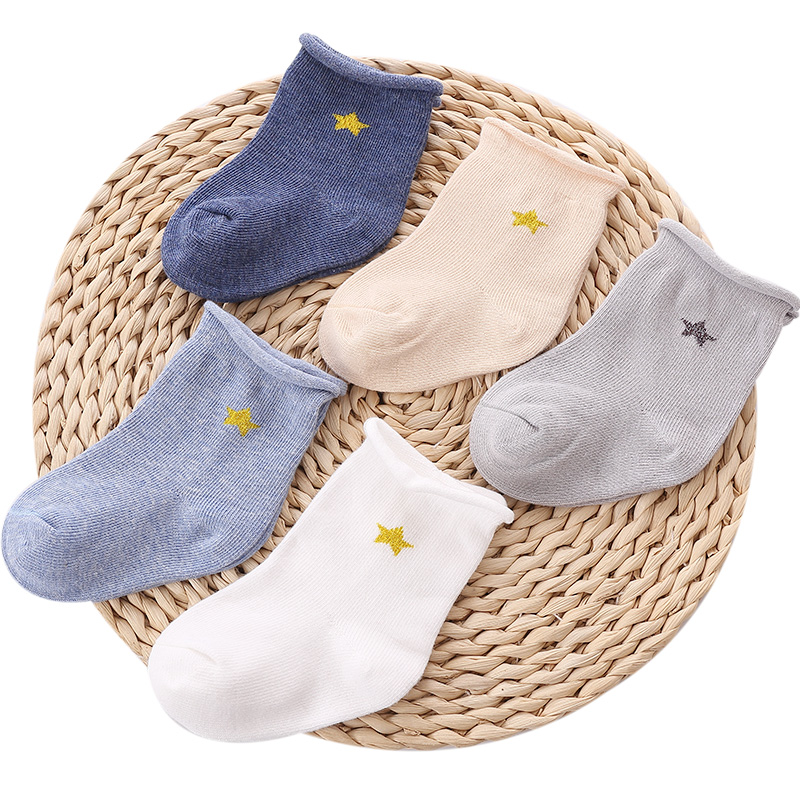 宝宝袜子纯棉秋冬男女童袜婴儿袜0-6个月新生儿春秋中筒0-1-3-5岁