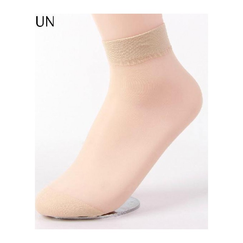 20双超薄超透短丝袜水晶丝袜女袜隐形防勾丝短筒短袜黑肉色对对袜