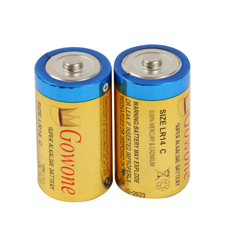 Gowone购旺 无汞环保碱性电池出口简装 2号电池 LR14 收音机电动玩具电池 2节
