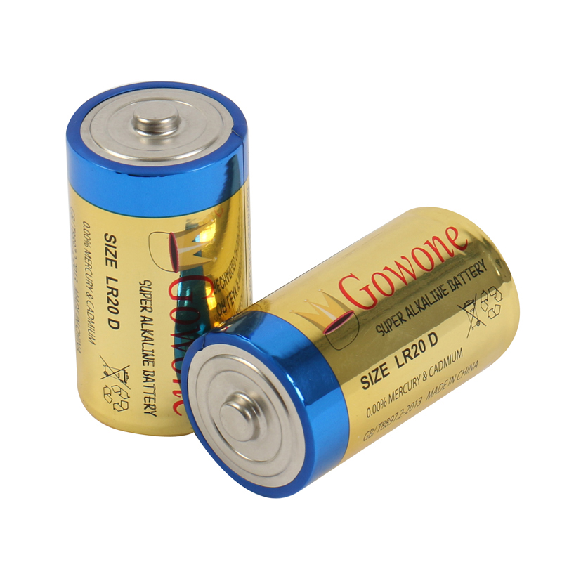 Gowone购旺无汞环保碱性电池出口简装 大号1号电池LR20 热水器燃气灶手电筒电池 10节