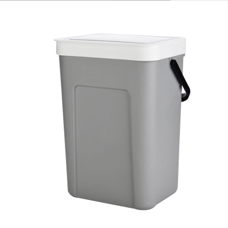 北欧风创意壁挂式垃圾桶 手提收纳桶厨房卫生间带盖垃圾桶简约生活日用清洁用品