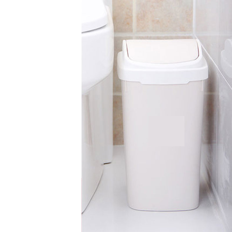 垃圾桶家用卫生间厨房客厅卧室厕所带盖简约创意摇盖式大号塑料筒垃圾桶清洁工具