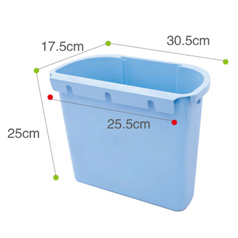 家用无盖壁挂式垃圾桶加厚塑料橱柜收纳桶厨房可挂垃圾桶简约创意生活日用清洁用品清洁工具
