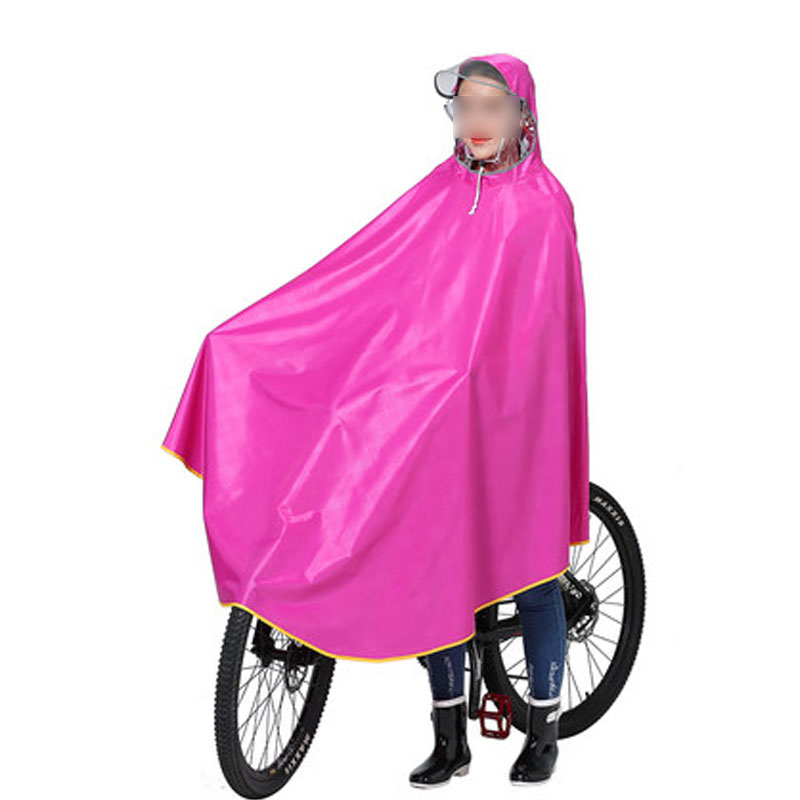 便携简约自行车骑行雨披加厚加大成人男女单人学生电动车雨衣晴雨用具雨具