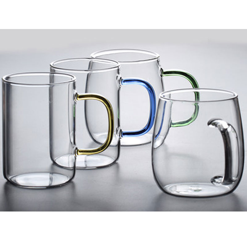 趣涉家居 玻璃水杯 家用玻璃杯子办公茶杯玻璃泡茶杯牛奶杯家居器皿生活日用水具杯具