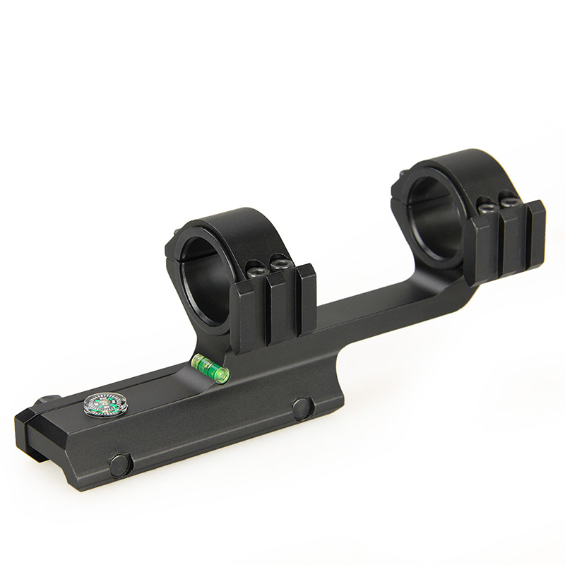 瞄准器夹具25.4MM30MM管径通用20MM导轨高宽连体带侧导轨带水平仪指南针支架激光瞄夹具