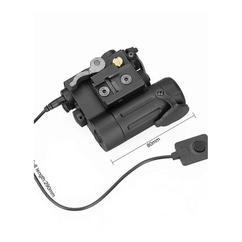 DBAL-D2头戴式红外线红激光瞄CS战术电筒强光照明20MM导轨卡手电
