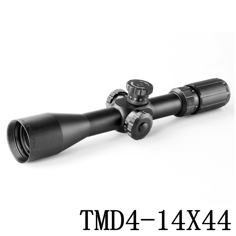 新款升级BSA TMD4-14X44前置数字分化带锁定式节轮高抗震高清晰瞄准器狙击瞄准镜