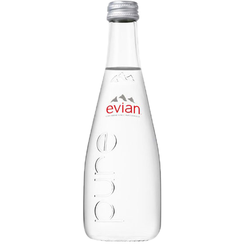 依云（Evian） 天然矿泉水 330ml*1玻璃瓶 单瓶 法国进口