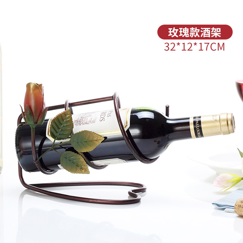 欧式创意红酒架摆件现代简约个性葡萄酒瓶架酒柜装饰品摆件波迷娜BOMINA