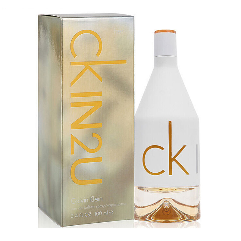 CalvinKlein卡文克莱CKIN2U香水因为你喜欢你淡香水女士淡香水100ml 清新淡香 花果香调 美国进口