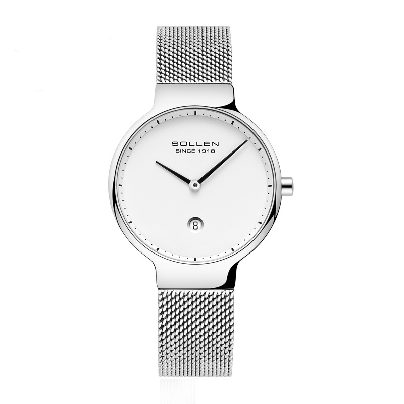 SOLLEN/梭伦品牌女款手表时尚简约北美风格可拆卸腕带石英手表