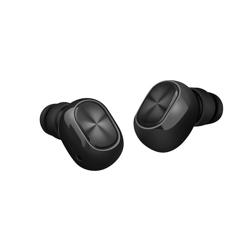 HIGE/2018新款无线蓝牙耳机TWS 320商务运动立体声入耳式双耳 语音游戏 通话清晰 黑色