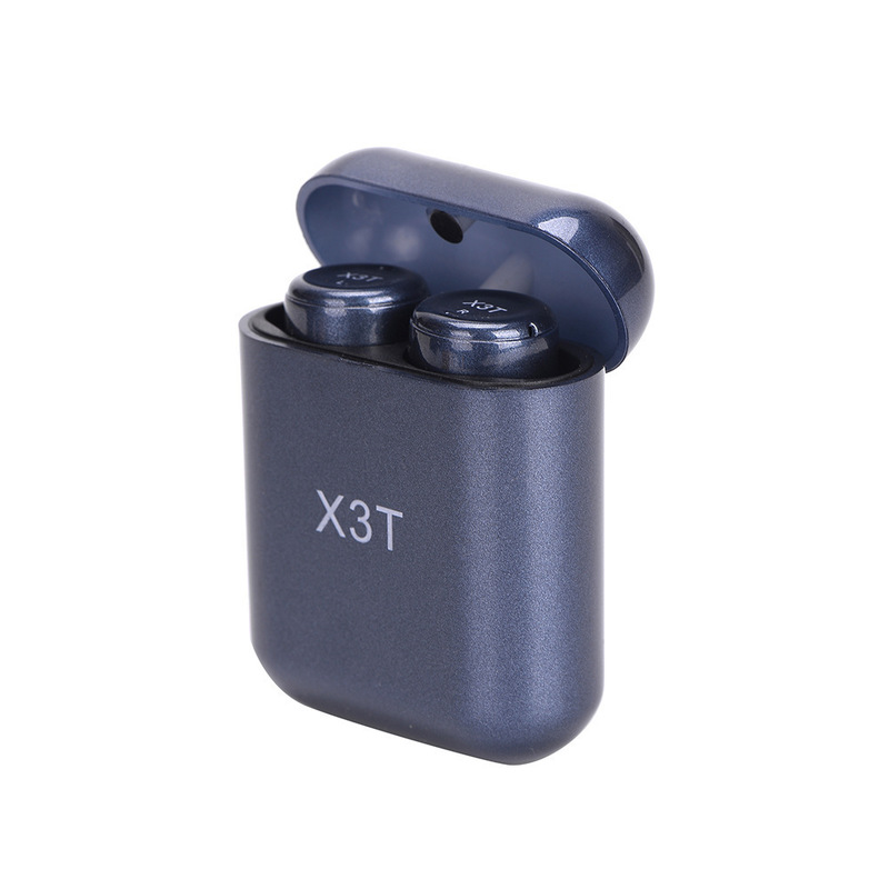 HIGE/X3T tws无线蓝牙运动双胞胎耳机 触控式蓝牙耳机+充电仓立体声双耳入耳式 藏青色