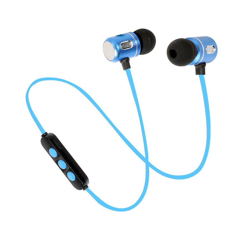 HIGE/无线蓝牙运动耳机XT-9 入耳式双耳磁吸耳机 通话清晰 HiFi发烧 适用于苹果安卓蓝牙连接通用 蓝色