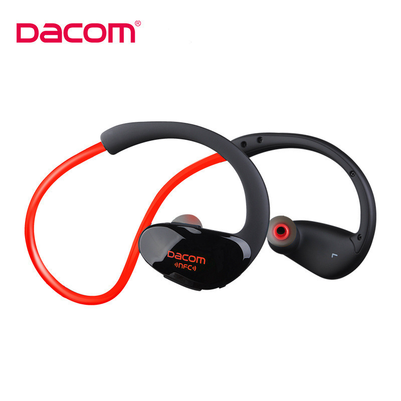 HIGE/Dacom G05双耳蓝牙耳机4.1 立体声挂耳式跑步甩不掉防汗防水 适用于苹果安卓通用 黑红