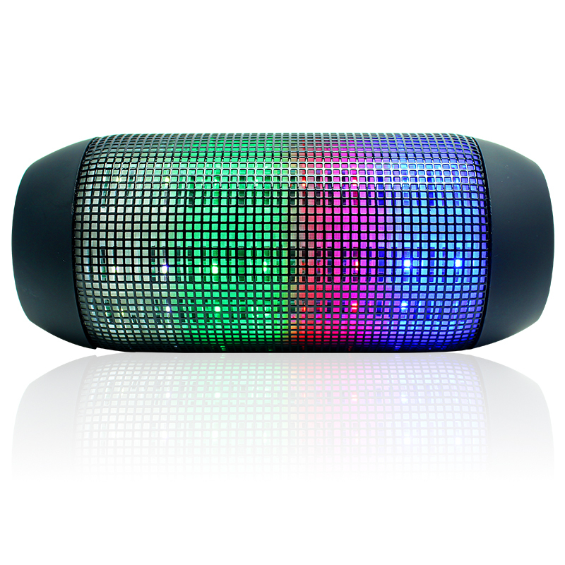 HIGE/无线蓝牙智能音响 新款360°立体环绕音效炫彩LED灯光 超长续航支持TF卡 炫酷黑色