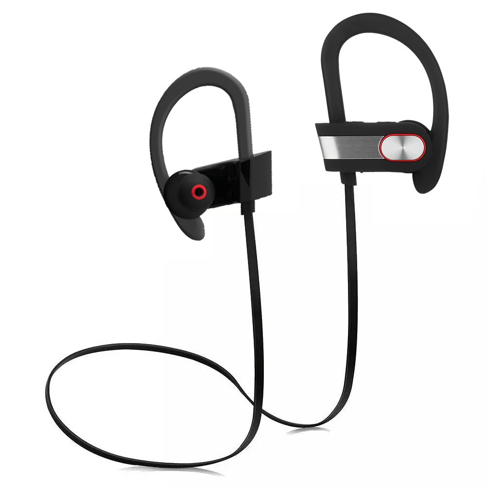 HIGE/Q7专业运动蓝牙耳机 挂耳式运动智能一拖二蓝牙耳机 高清音质稳定连接 灰色