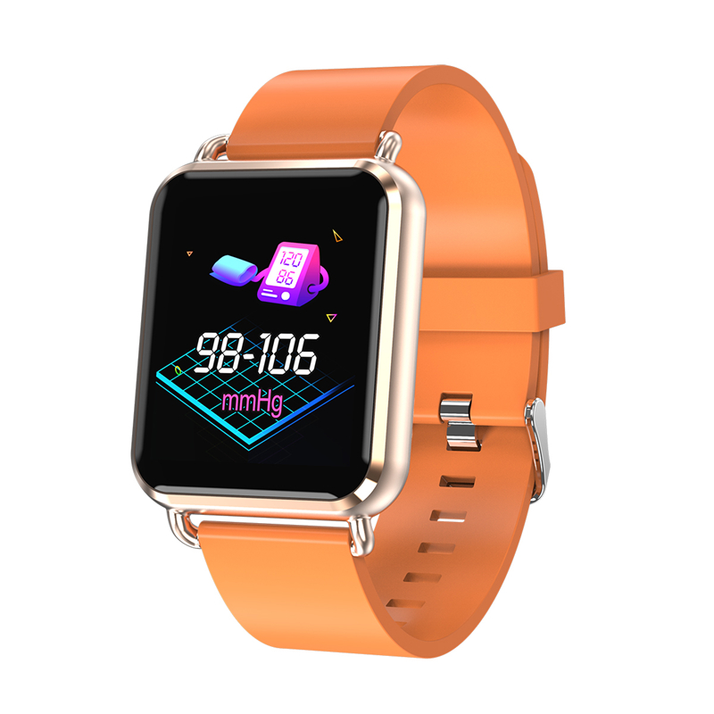 HIGE/Q3运动智能手表 蓝牙计步运动续航睡眠测心率彩屏男女款 适用于苹果安卓小米华为通用 橙色胶带款