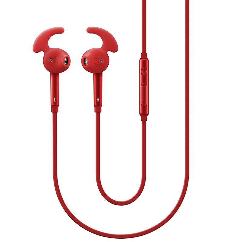 SAMSUNG/三星EG920运动耳机 智能降噪入耳式立体声线控音乐耳机 魔力红