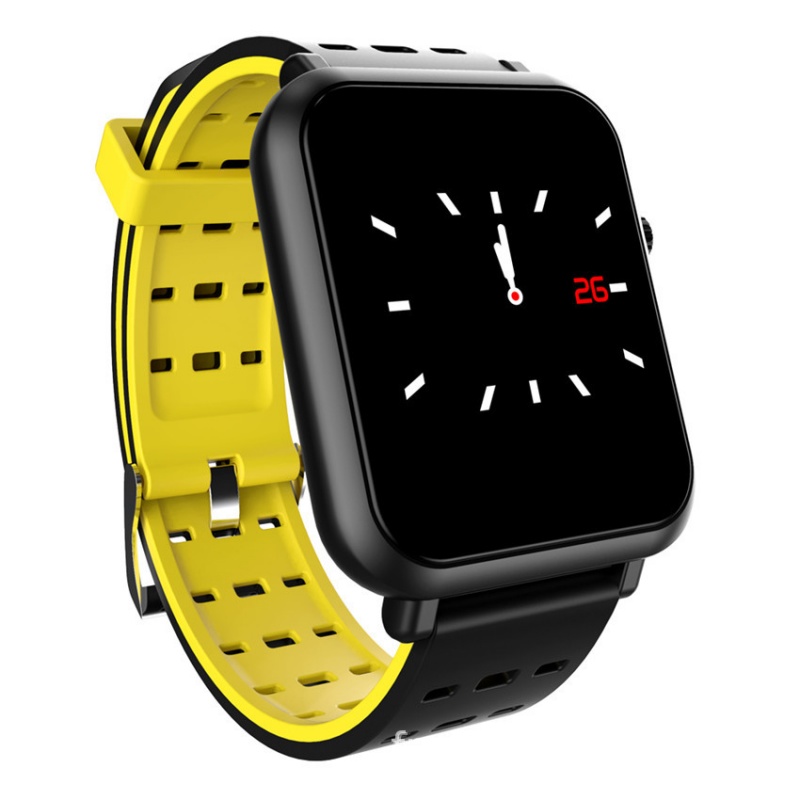 HIGE/Q8mini智能运动手表手环 心率血压计步防水穿戴来电短信提醒 适用于三星小米华为安卓苹果ios通用 黄色