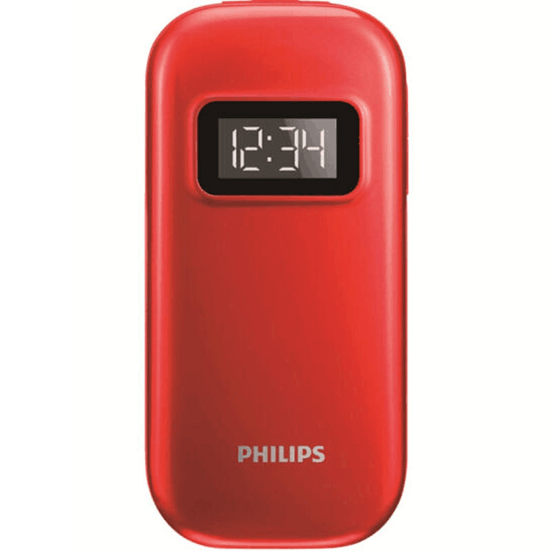 PHILIPS/飞利浦E320手机 双卡双待 移动联通2G翻盖手机 外放收音机 老人功能机学生备用机 红色