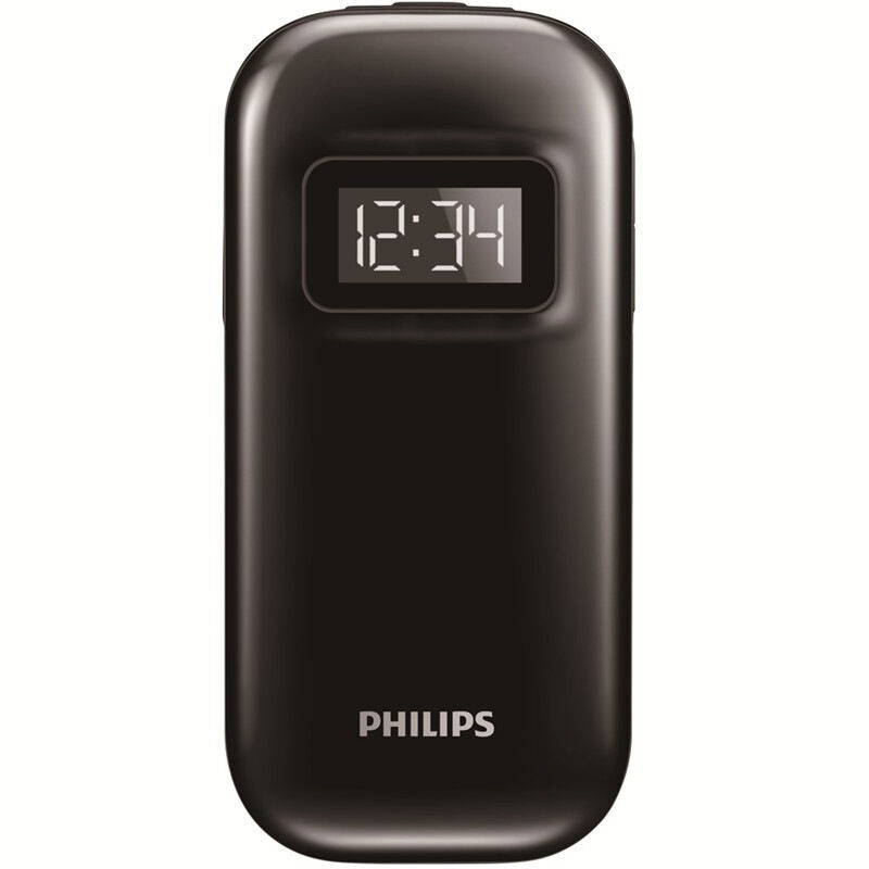 PHILIPS/飞利浦E320手机 双卡双待 移动联通2G翻盖手机 外放收音机 老人功能机学生备用机 黑色