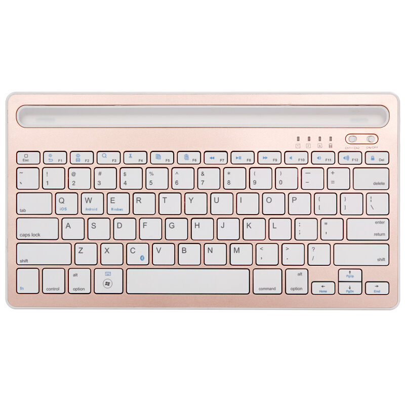 HIGE/ipad无线蓝牙键盘ipad迷你苹果手机键盘平板ipad pro10.5键盘2018新款通用键盘安卓 玫瑰金