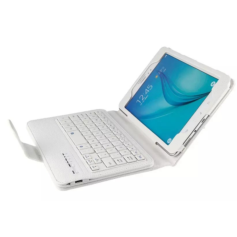 HIGE/新款三星Tab A 8.0英寸平板电脑 无线蓝牙键盘皮套支架保护套 白色 T350/T355C
