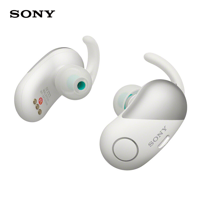SONY/索尼WF-SP700N蓝牙耳机 真无线运动跑步入耳式蓝牙耳机防水降噪豆 安卓苹果通用无线蓝牙耳机 白色