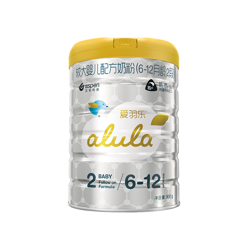 alula爱羽乐新西兰进口2段900g 二段较大婴儿牛奶粉*1罐