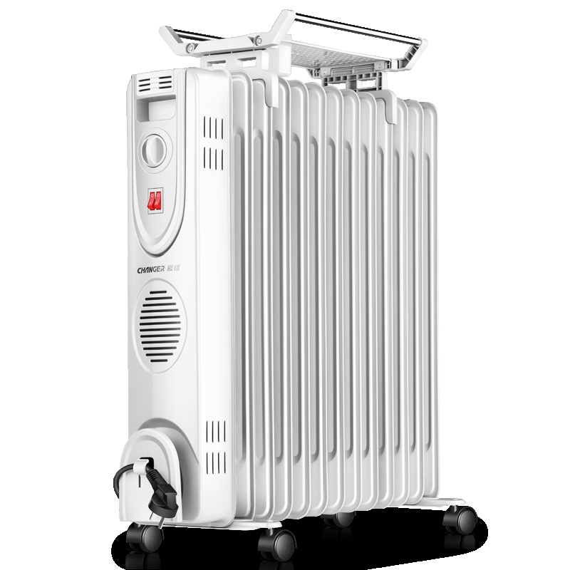 辰佳 (Changer)C45-13-2000W 家用取暖器办公室取暖器电暖气暖风电热油汀无光取暖 灰白色