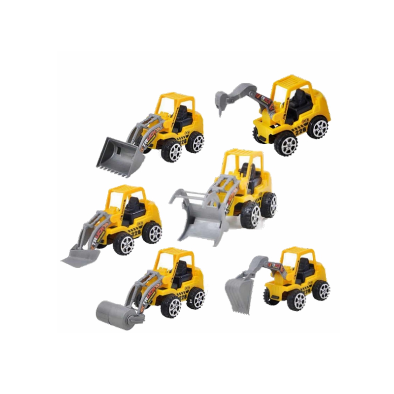 【6个装】凌速-儿童玩具 6款工程车模型挖掘机推土机爆款热卖