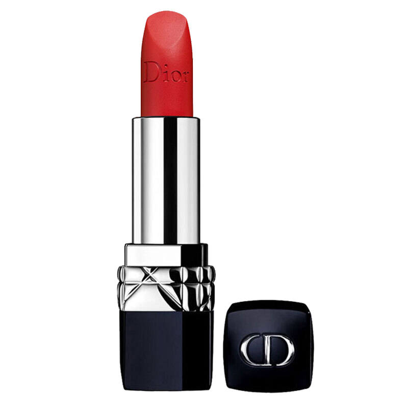 [送礼盒 送布朗熊钥匙扣] Dior迪奥口红女士唇膏烈艳蓝金 #999 Dior迪奥 3.5g 哑光正红色 显白