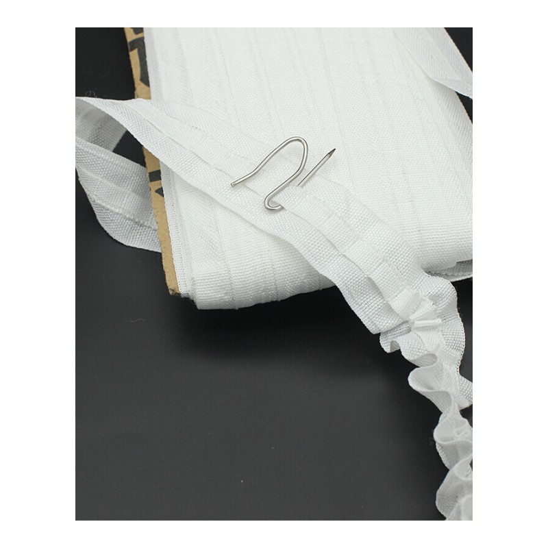窗帘辅料配件 抽带 窄布带/遮光布窗纱窄布带S钩四爪钩使用30米 白色【30米】