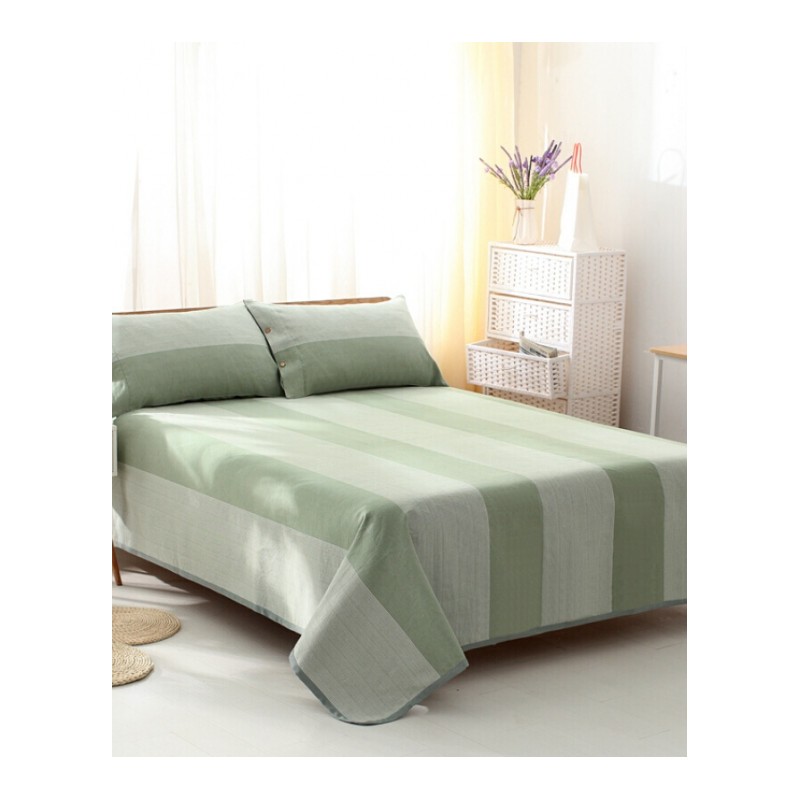 棉老粗布凉席三件套床单加厚加密1.5米1.8m空席月子席夏季