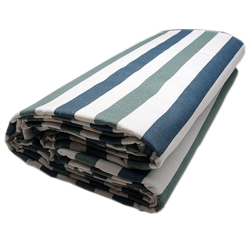 棉帆布老粗布沙布料桌布抱枕窗帘床单面料2.4米宽幅加厚条纹