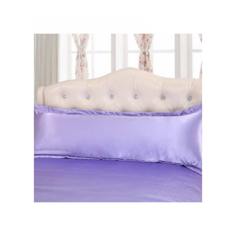 纯色天丝长枕套冰丝双人枕头套1.2米1.5米枕巾丝丝绸