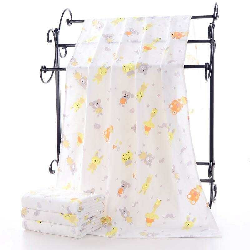 2层纱布夏天宝宝浴巾空盖被护肚婴儿儿纱巾包被多用途