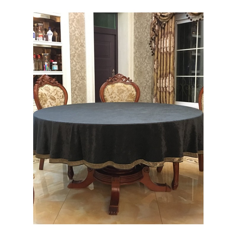 长方形茶几桌布欧式酒店圆桌布雪尼尔电视盖定做镶边丝绒新中式