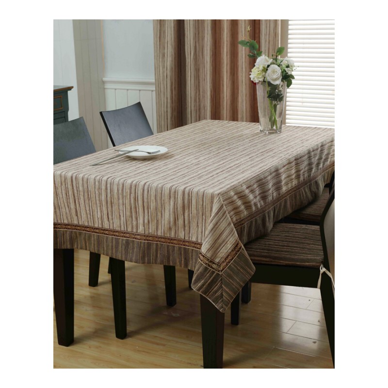 欧式桌布布艺棉麻长方形餐桌布家用正方形茶几台布椅套椅垫套装