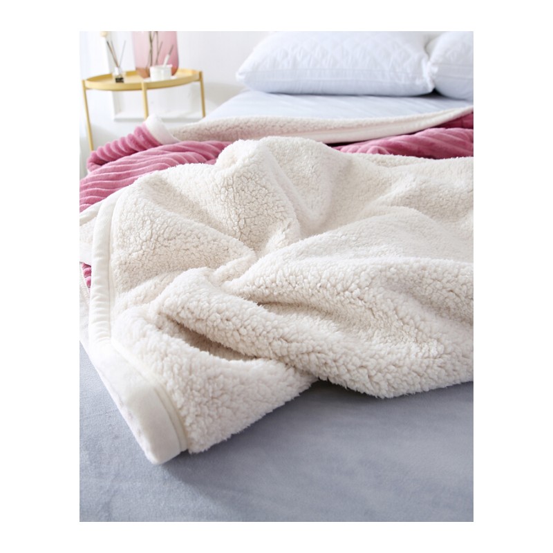 法兰绒羊羔绒毛毯被子冬季双层加厚珊瑚绒单人宿舍学生毯子床单
