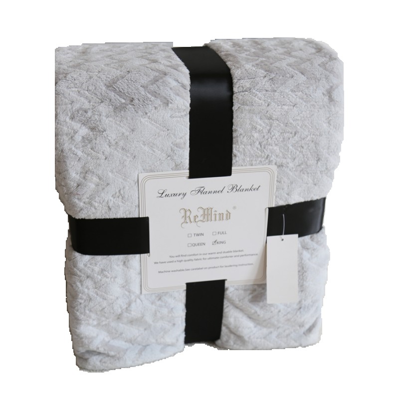 高端提花法兰绒毛毯被子加厚铺床单人双人珊瑚绒床单沙毯毛毯乳白色提花200X230cm3.64斤