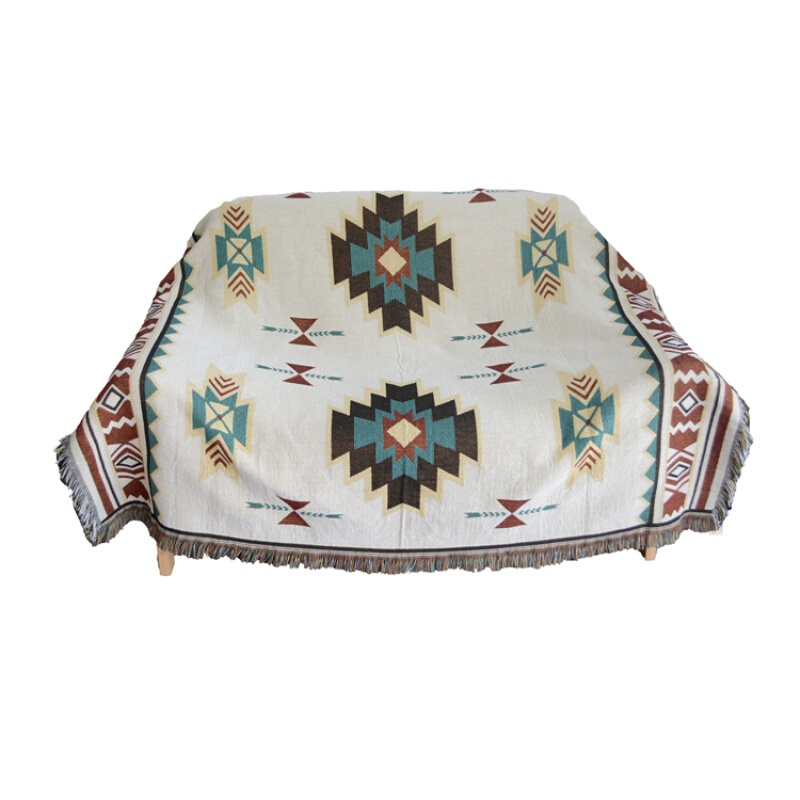 复古北欧希腊风波斯米清新民族风地毯沙巾挂毯盖毯多用毯