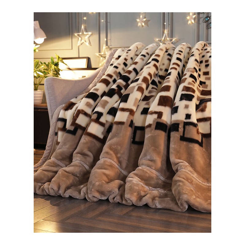 冬季加厚保暖拉舍尔毛毯床单被子珊瑚绒小毯子法兰绒学生单人1.8m