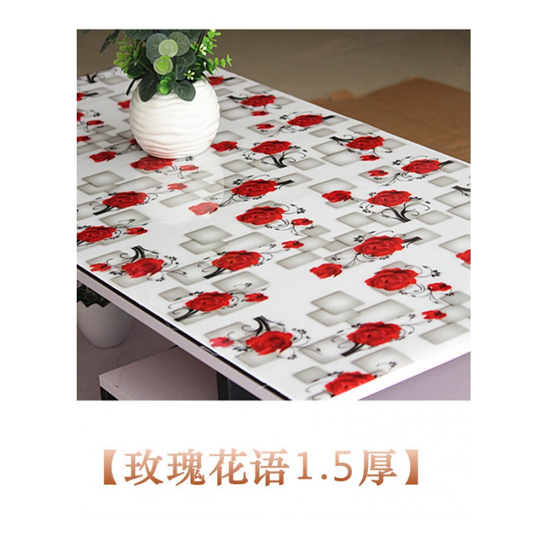 软质玻璃彩色桌垫防水防油免洗桌布隔热台布透明PVC餐桌垫茶几垫