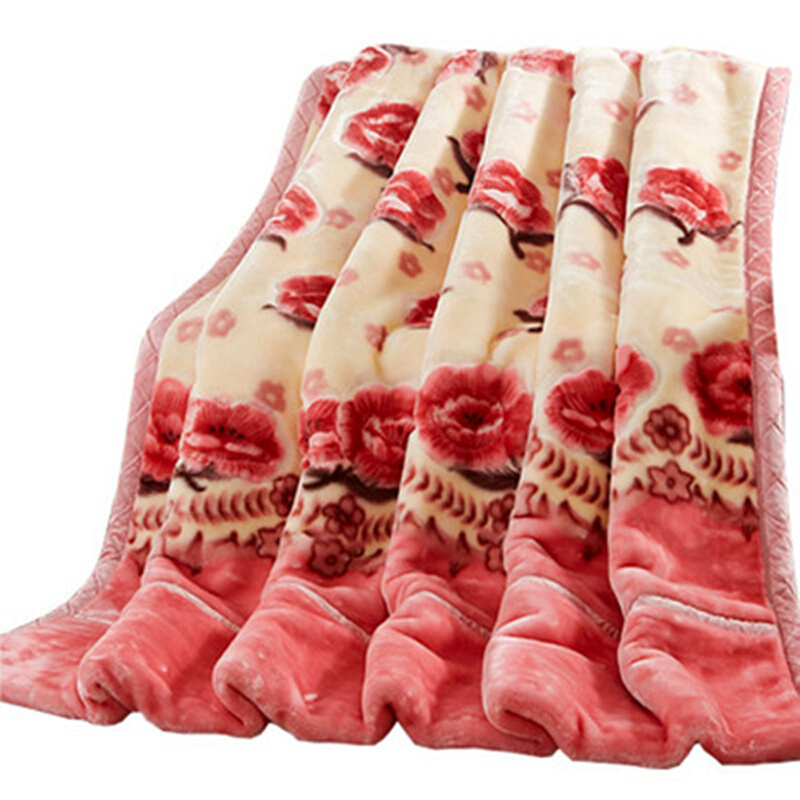 毛毯被子加厚保暖拉舍尔双层冬季结婚庆珊瑚绒盖毯单双人6-9-10斤