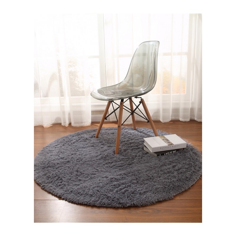 圆形丝毛卧室客厅茶几地毯书房电脑椅转椅篮藤椅垫瑜伽健身地垫