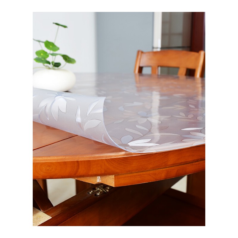 椭圆形桌布防水免洗可折叠伸缩餐桌垫家用pvc塑料垫子透明软玻璃